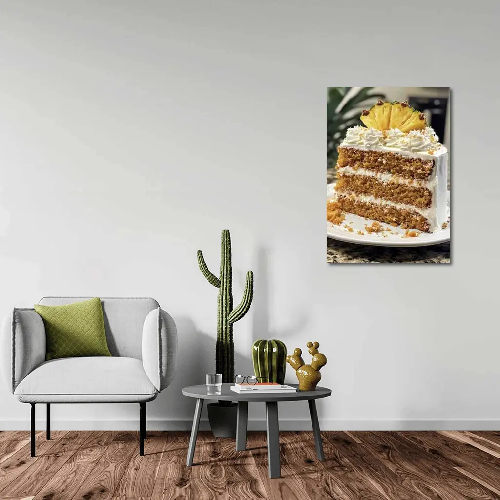 Pineapple Layer Cake White Cream Frosting – Wall Art