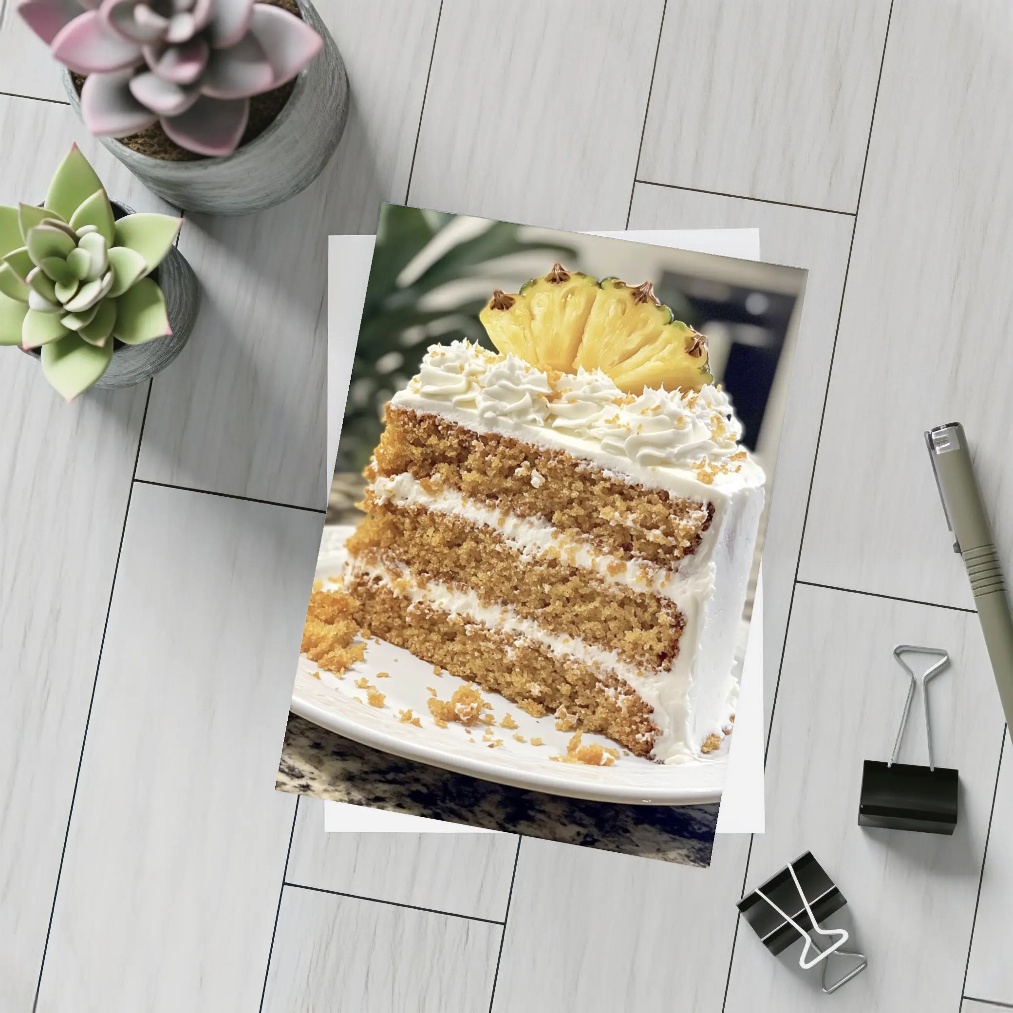 Pineapple Layer Cake White Cream Frosting – Postcards