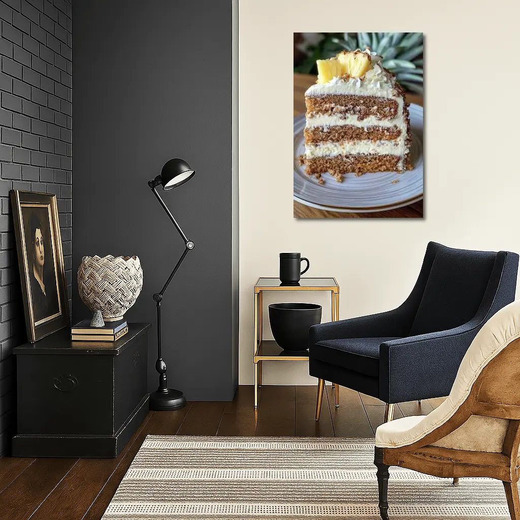 Pineapple Coconut Layer Cake Slice Dessert – Wall Art