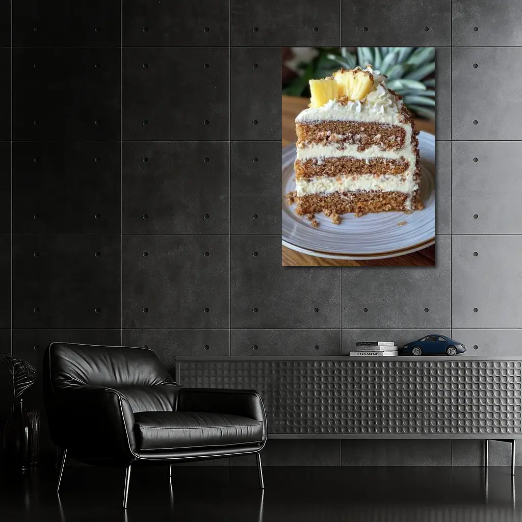Pineapple Coconut Layer Cake Slice Dessert – Wall Art