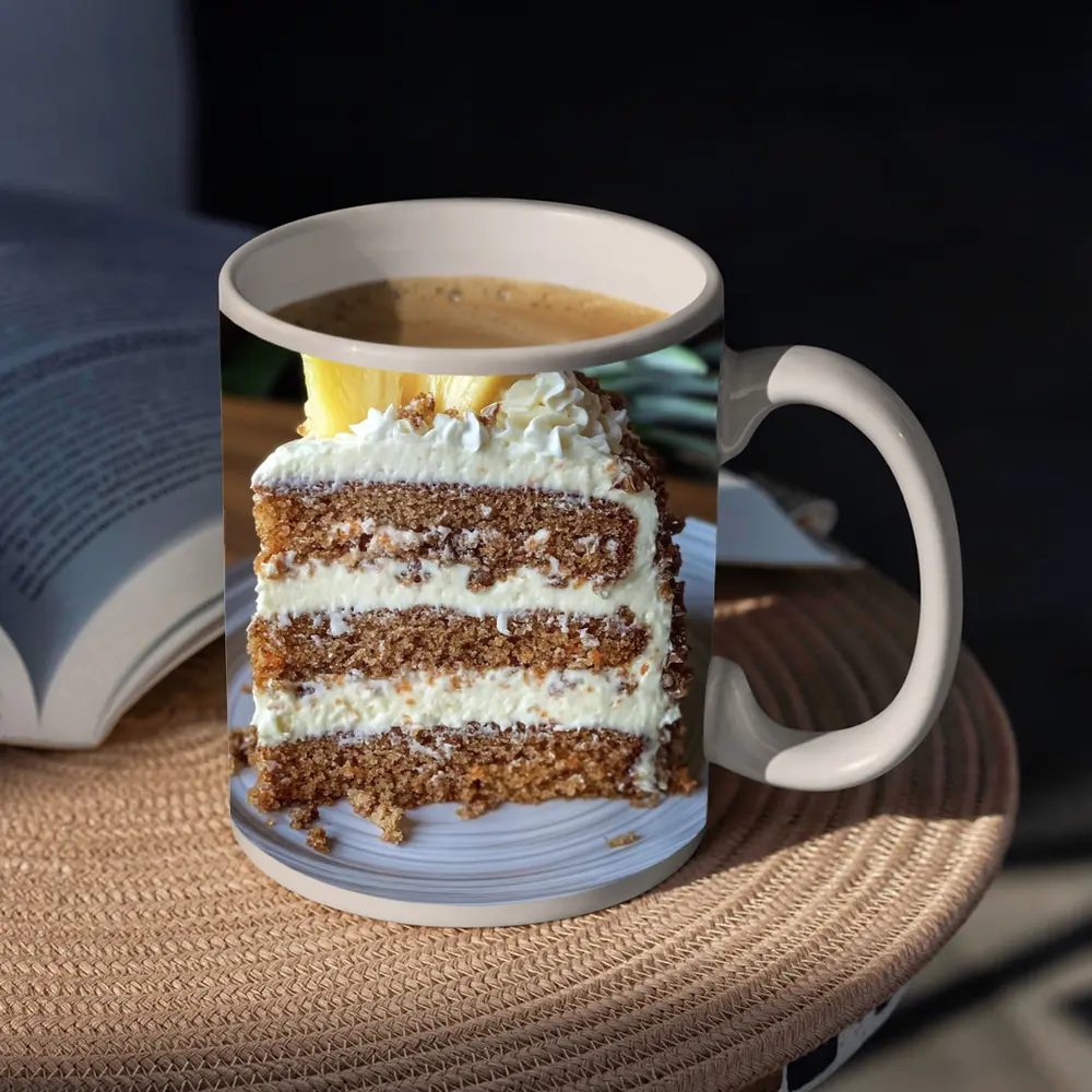 Pineapple Coconut Layer Cake Slice Dessert – Mugs