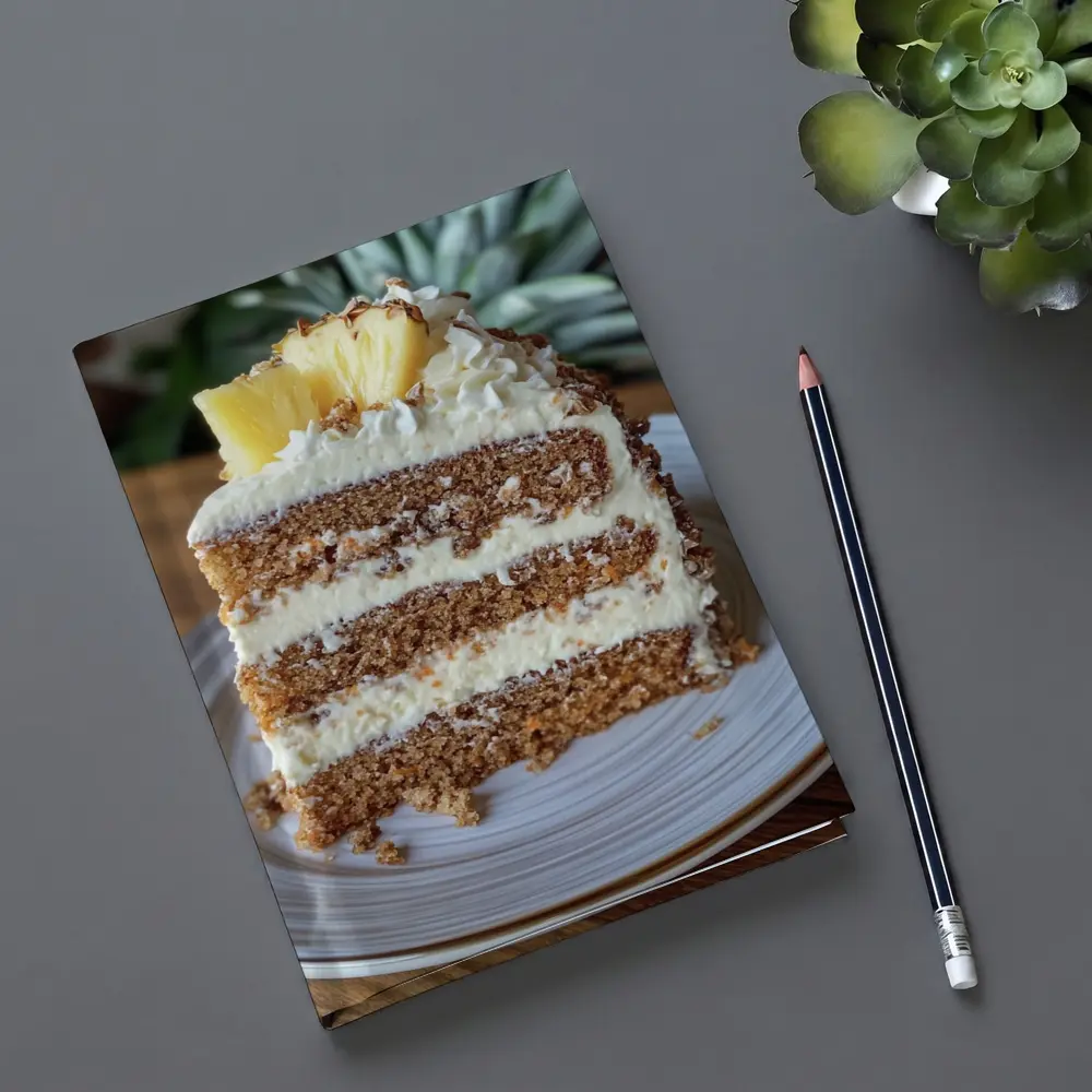 Pineapple Coconut Layer Cake Slice Dessert – Notebooks