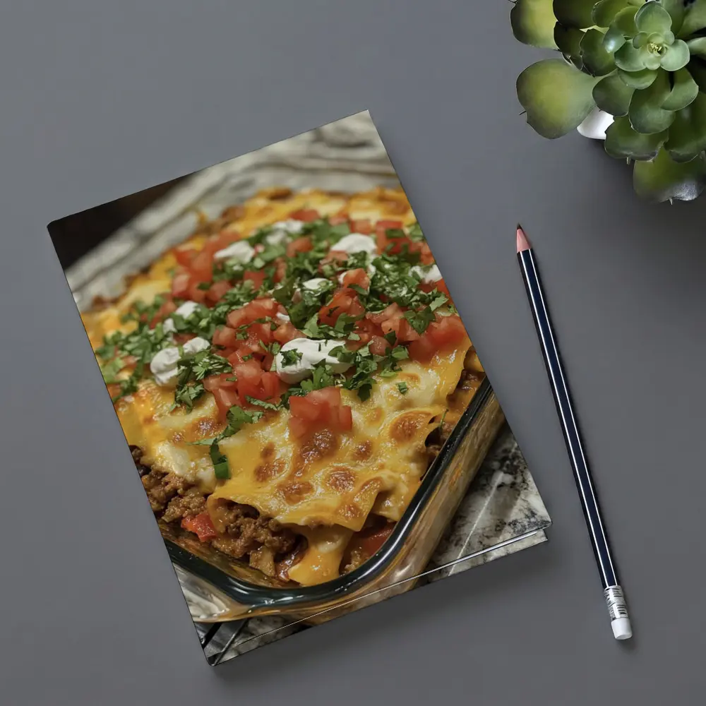 Beef Enchilada Casserole With Fresh Toppings – Notebooks
