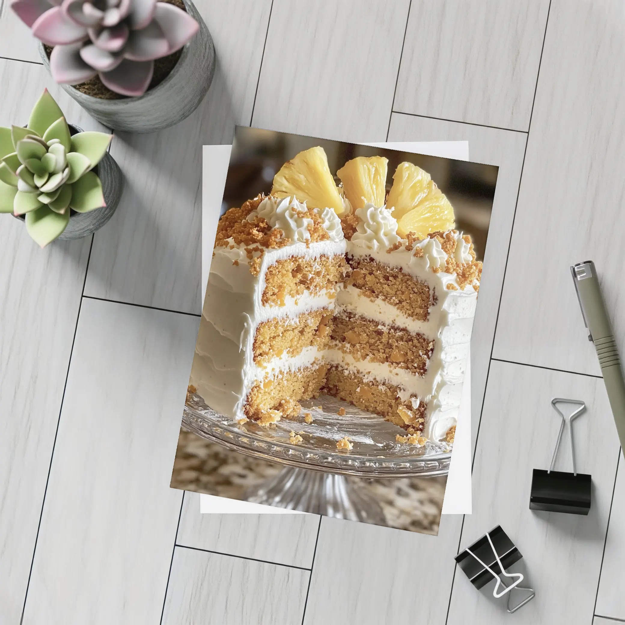 Pineapple Layer Cake White Frosting Kitchen – Postcards