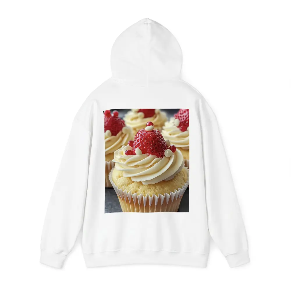 Strawberry Cupcakes White Cream Frosting Close – Hoodies