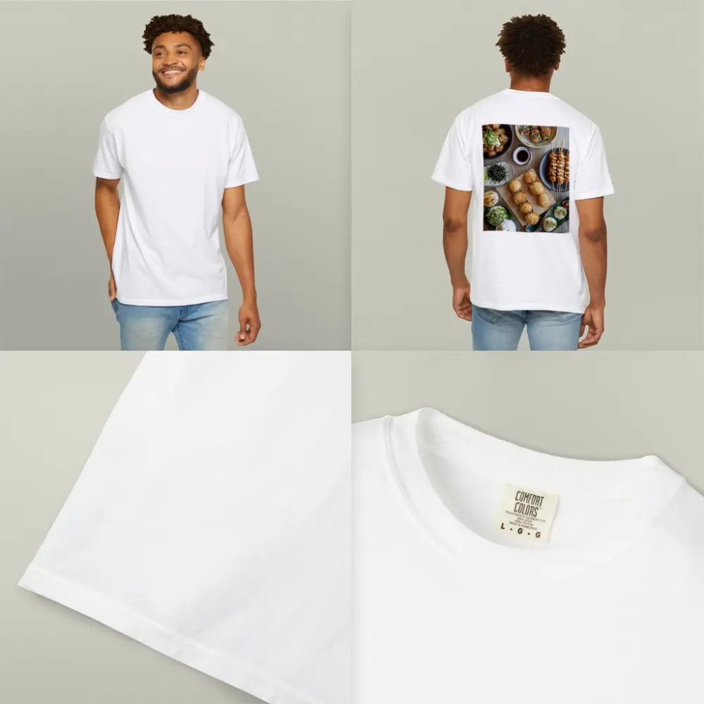 Japanese Street Food Spread On Wood Table – T-Shirts