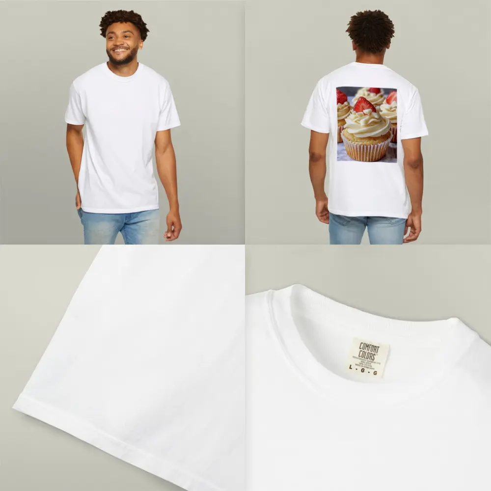 Vanilla Cupcakes White Chocolate Strawberry Topping – T-Shirts