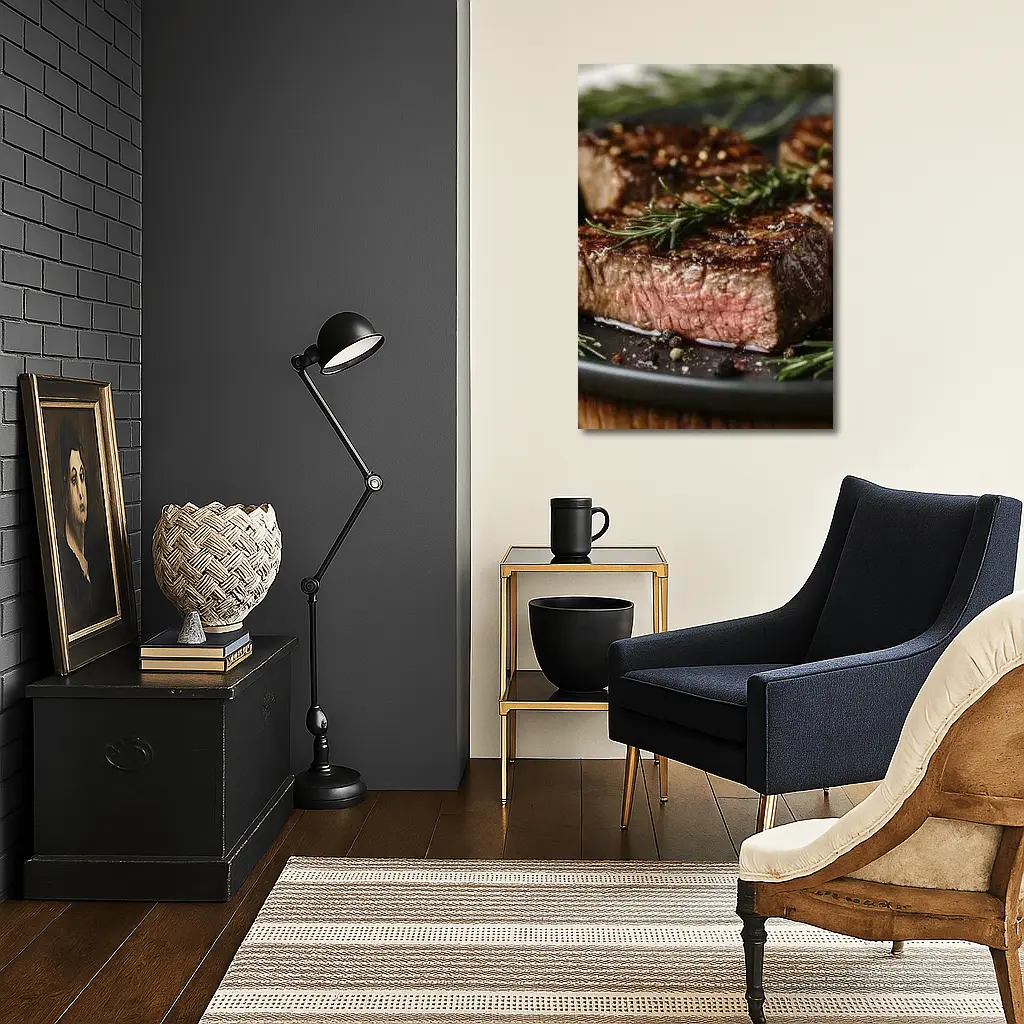 Grilled Steak Filet With Rosemary Herbs – Wall Art