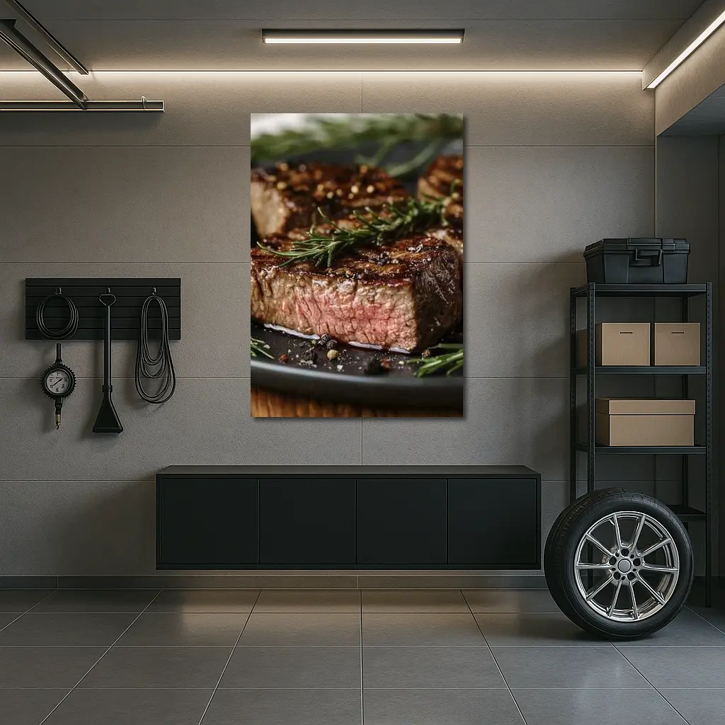 Grilled Steak Filet With Rosemary Herbs – Wall Art