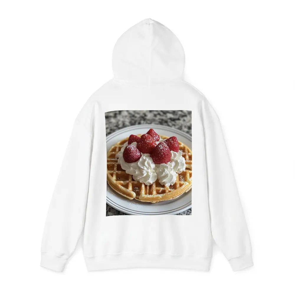 Waffle Whipped Cream Strawberries Marble Counter – Hoodies