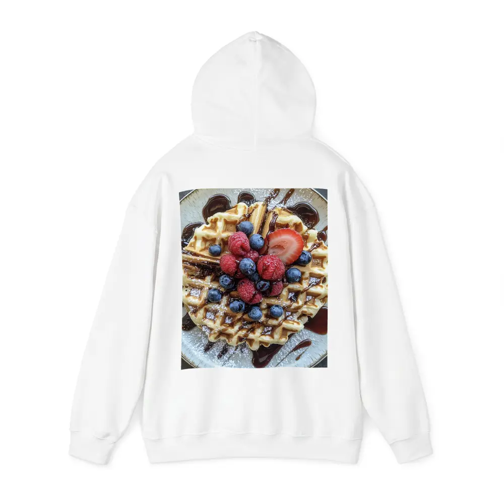 Belgian Waffle With Fresh Berries Chocolate Drizzle – Hoodies