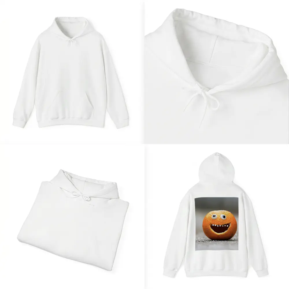 Funny Orange Face Googly Eyes Street – Hoodies
