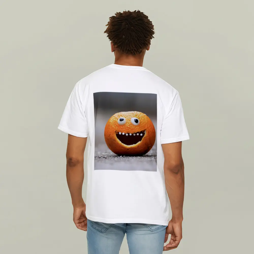 Funny Orange Face Googly Eyes Street – T-Shirts