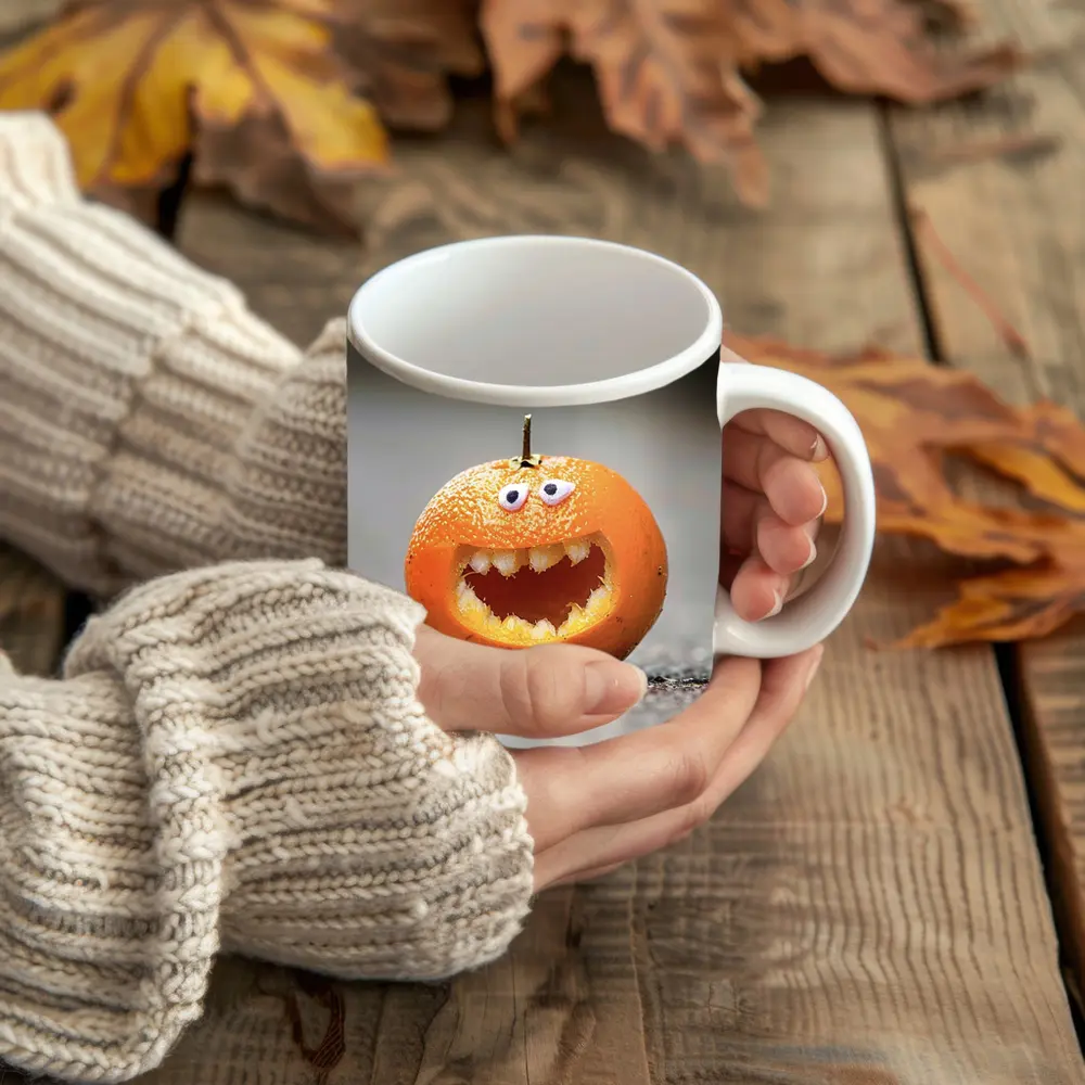 Carved Orange Jack O Lantern Street – Mugs
