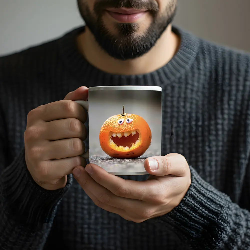 Carved Orange Jack O Lantern Street – Mugs