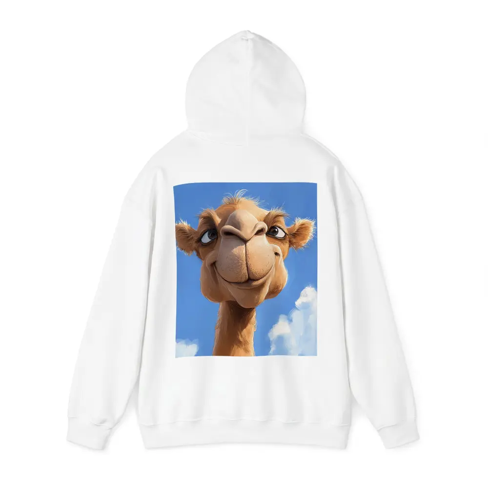 Funny Cartoon Camel Face Blue Sky – Hoodies