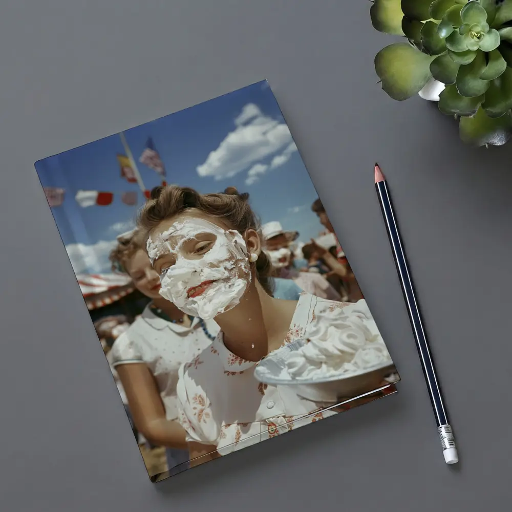Girl Covered Cream Pie Carnival Fair – Notebooks