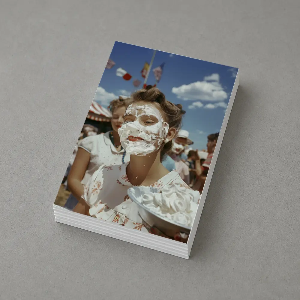 Girl Covered Cream Pie Carnival Fair – Postcards