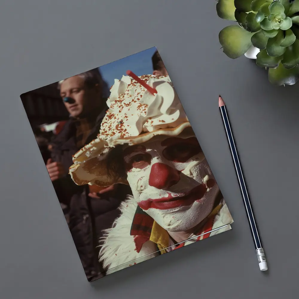 Clown With Pie Hat City Street – Notebooks