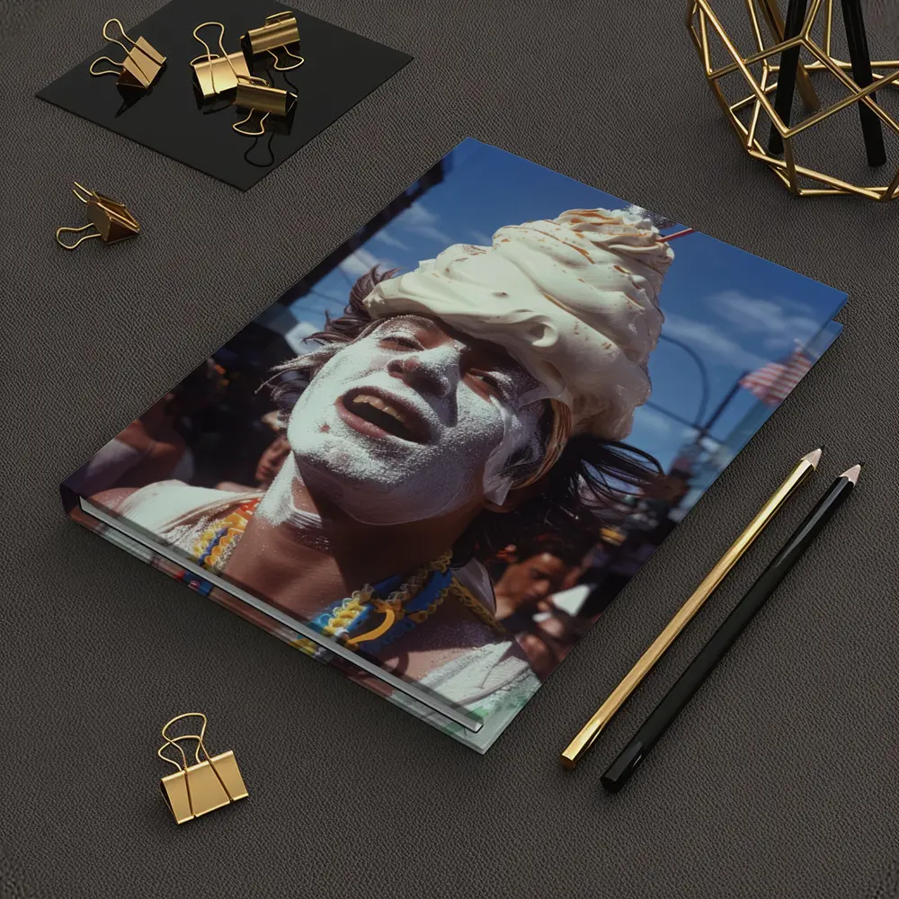 Ice Cream Head Man Street Parade Crowd – Notebooks