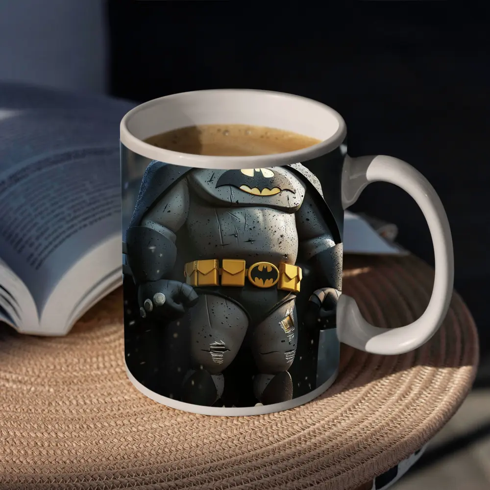Chubby Batman Cartoon Character Urban Street – Mugs