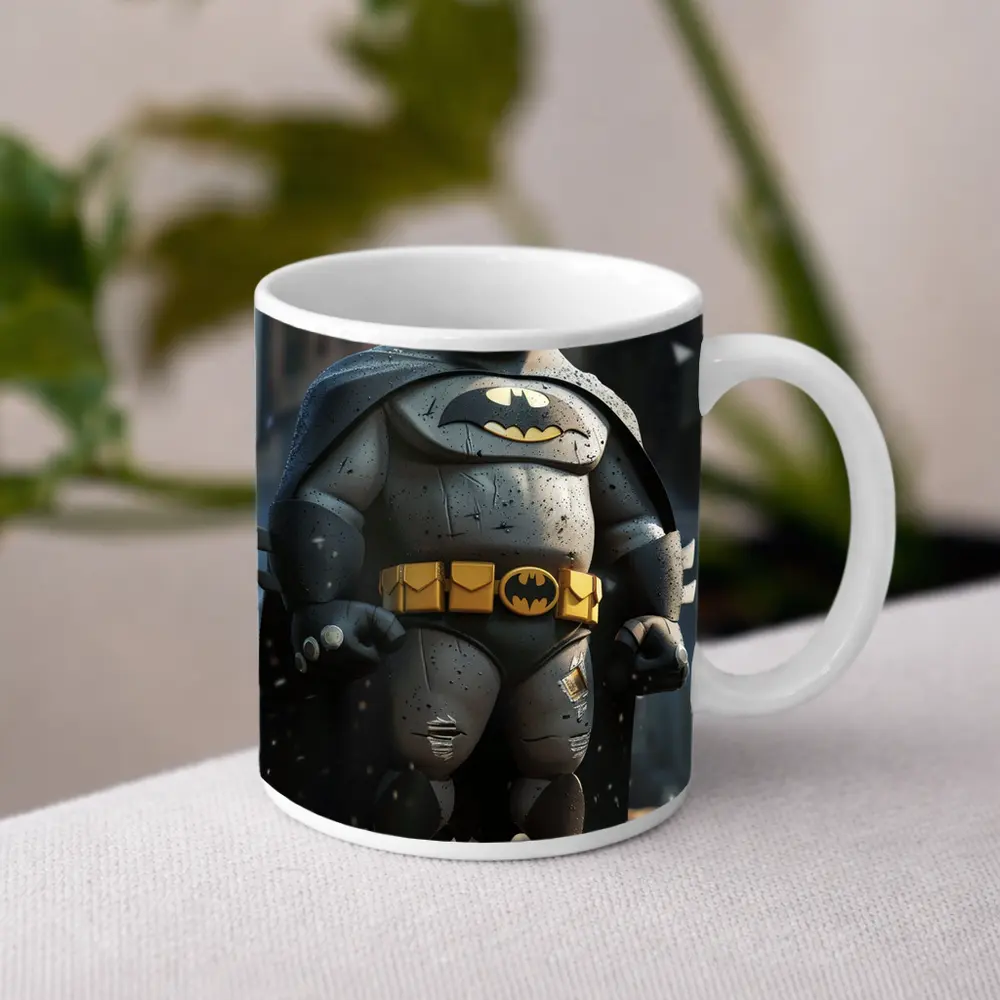 Chubby Batman Cartoon Character Urban Street – Mugs