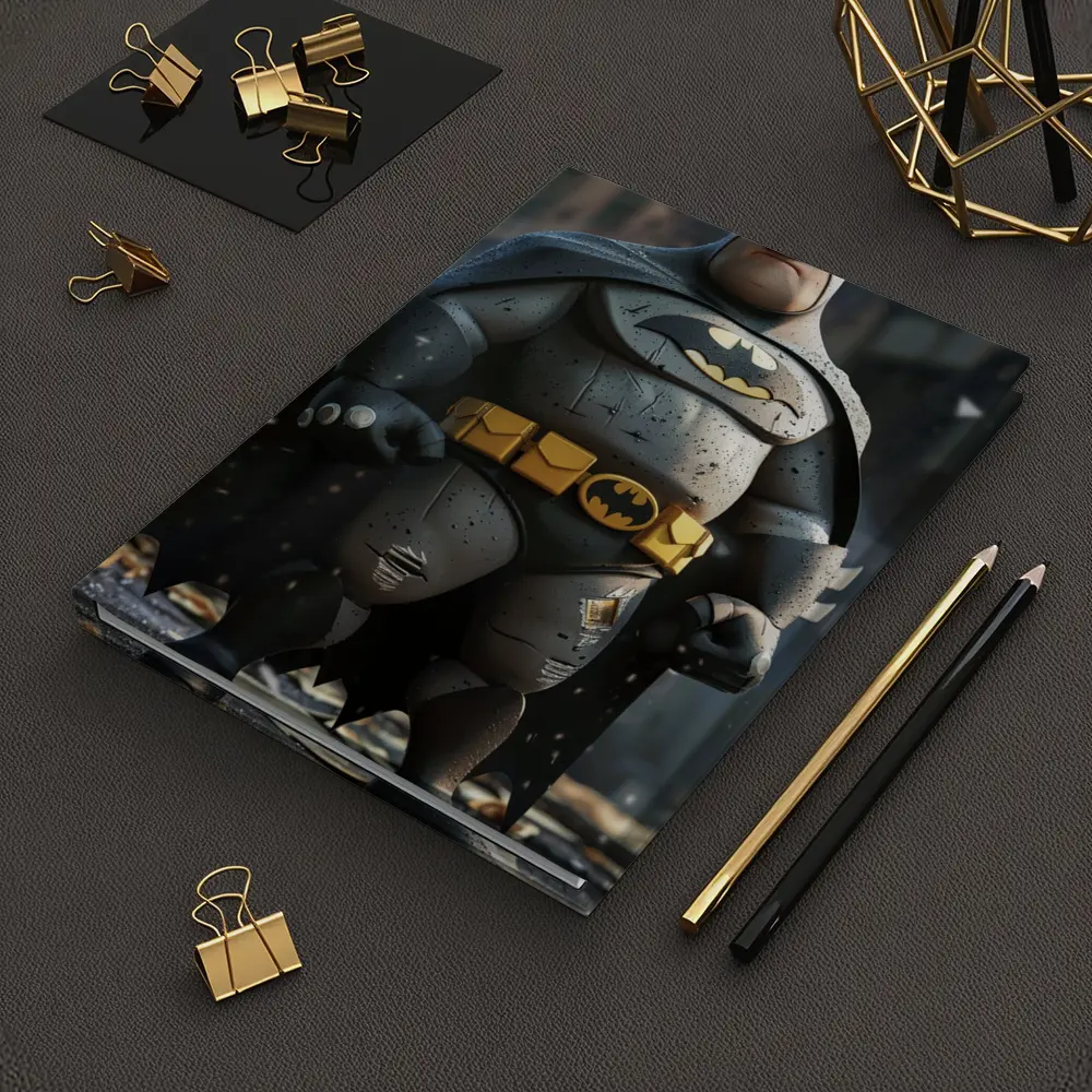Chubby Batman Cartoon Character Urban Street – Notebooks