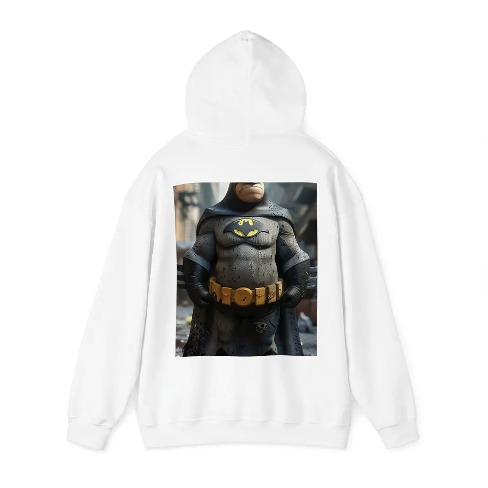 Chubby Batman Cartoon Art Urban Background – Hoodies