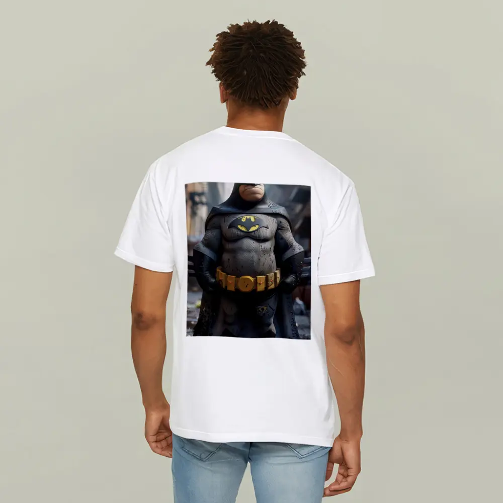 Chubby Batman Cartoon Art Urban Background – T-Shirts
