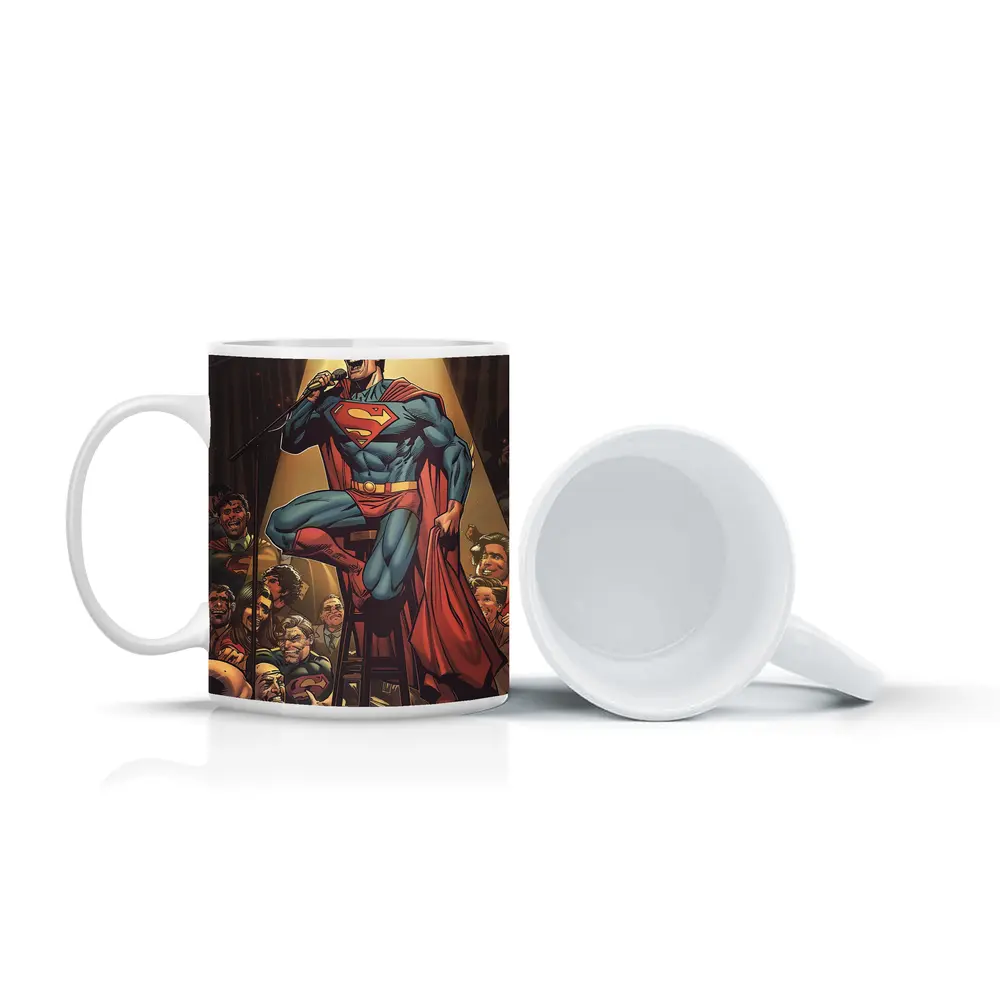 Superman Superhero Stand Up Comedy Stage Art – Mugs