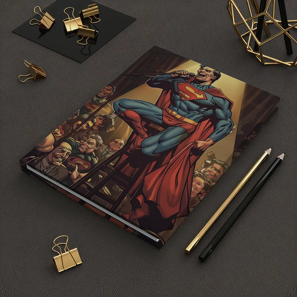 Superman Superhero Stand Up Comedy Stage Art – Notebooks