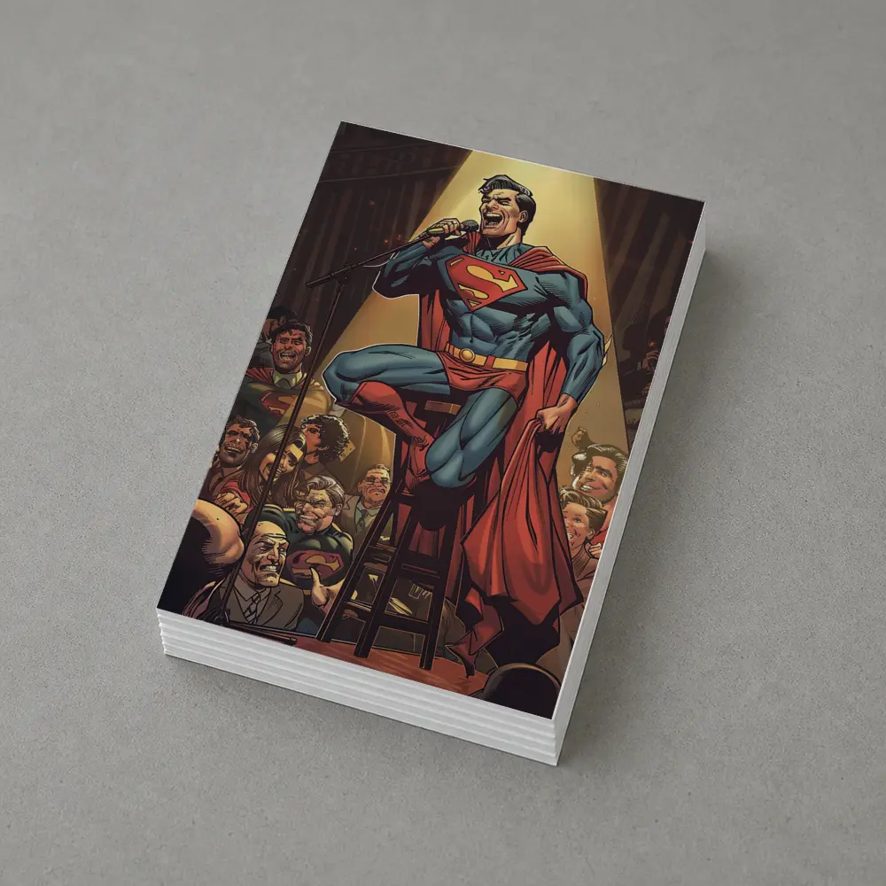 Superman Superhero Stand Up Comedy Stage Art – Postcards
