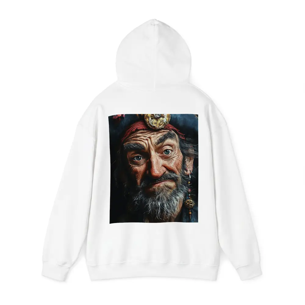 Old Pirate Portrait Dark Oil Painting Art – Hoodies