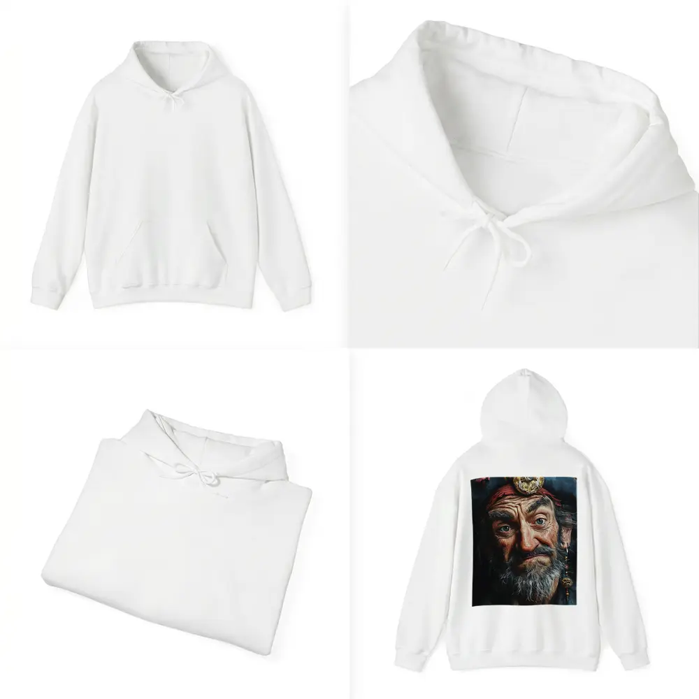 Old Pirate Portrait Dark Oil Painting Art – Hoodies
