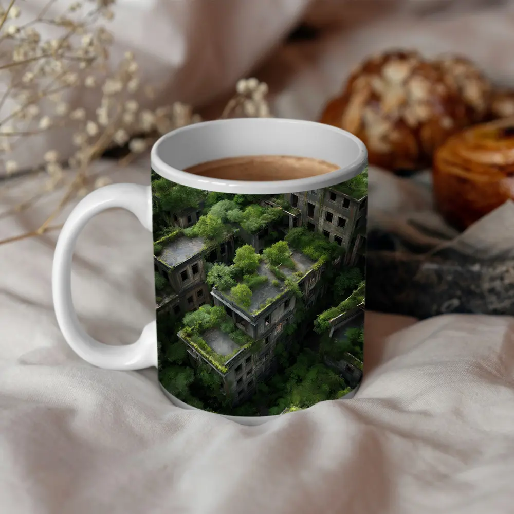 Abandoned City Ruins Overgrown With Dense Forest – Mugs