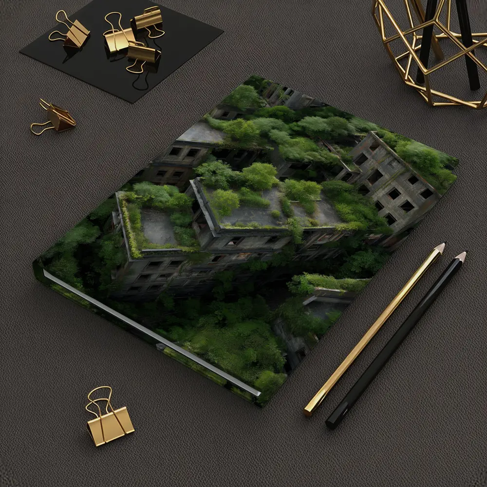 Abandoned City Ruins Overgrown With Dense Forest – Notebooks