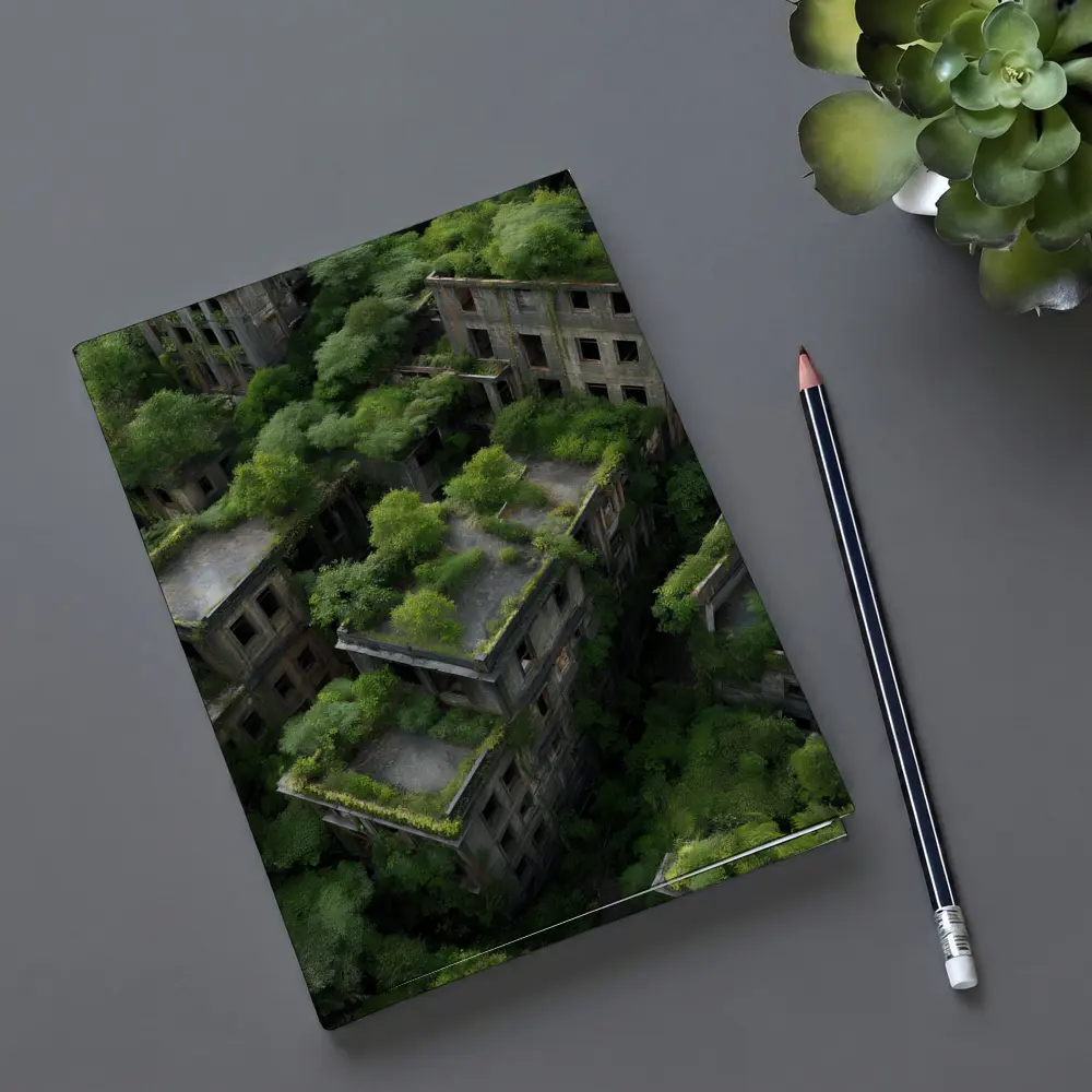 Abandoned City Ruins Overgrown With Dense Forest – Notebooks