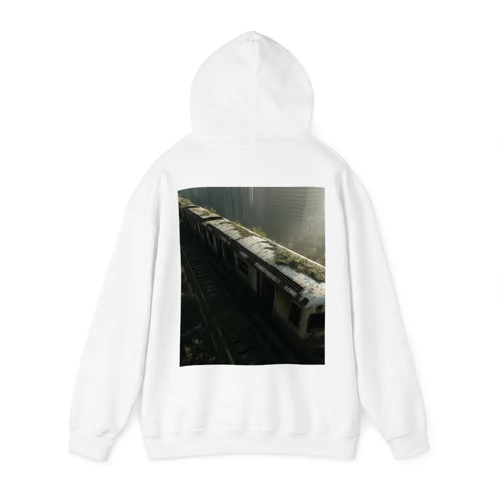 Abandoned Overgrown Train Ruined City Apocalypse – Hoodies