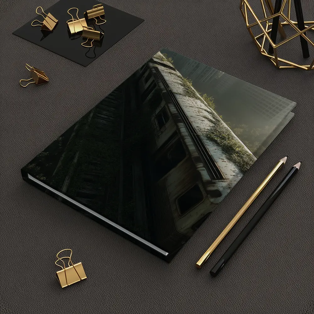 Abandoned Overgrown Train Ruined City Apocalypse – Notebooks