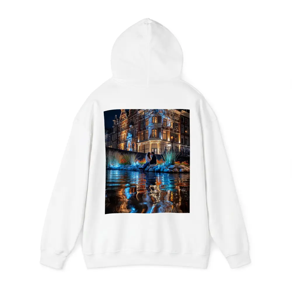 Couple by Amsterdam Canal at Night – Hoodies