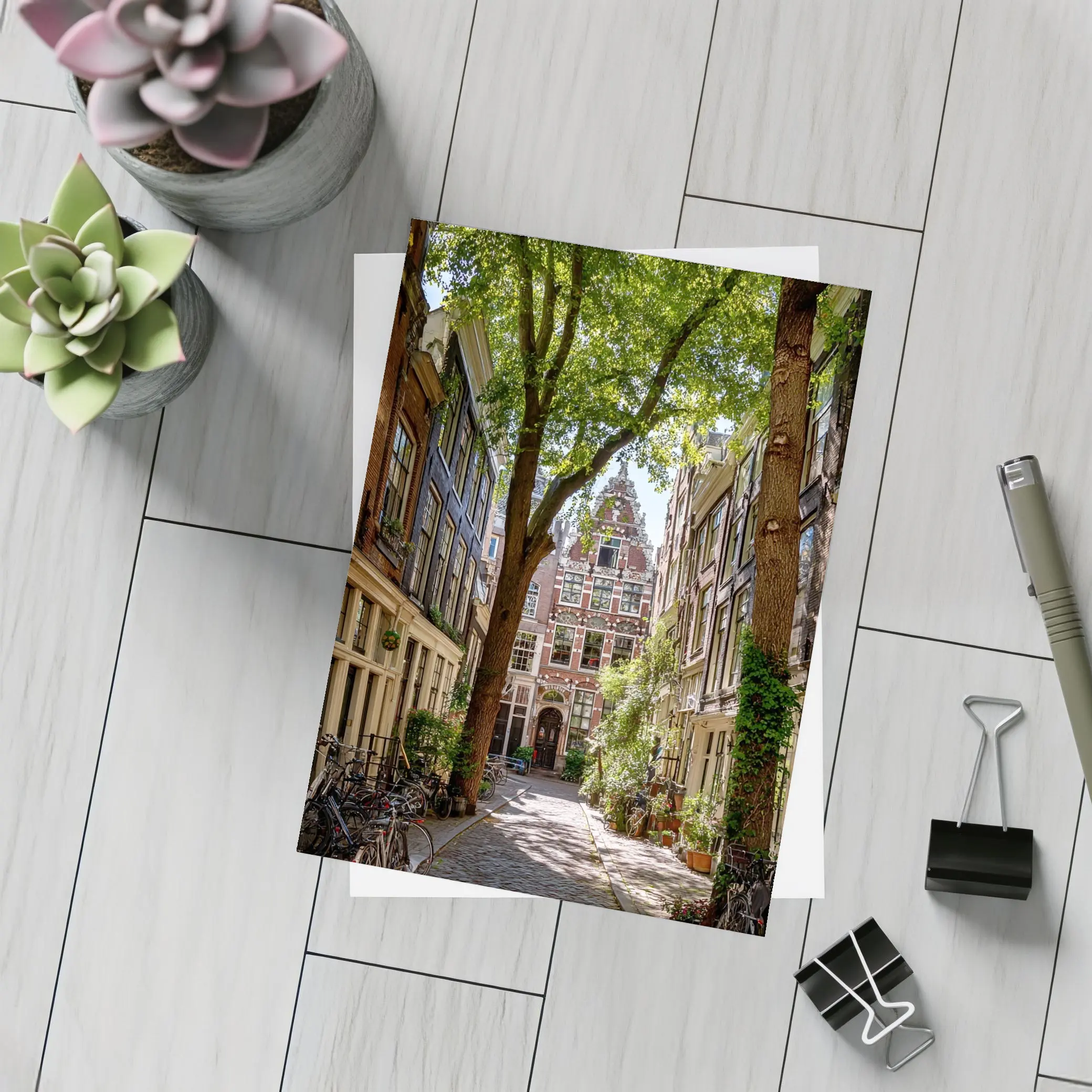 Amsterdam Narrow Street Historic Canal Houses – Postcards