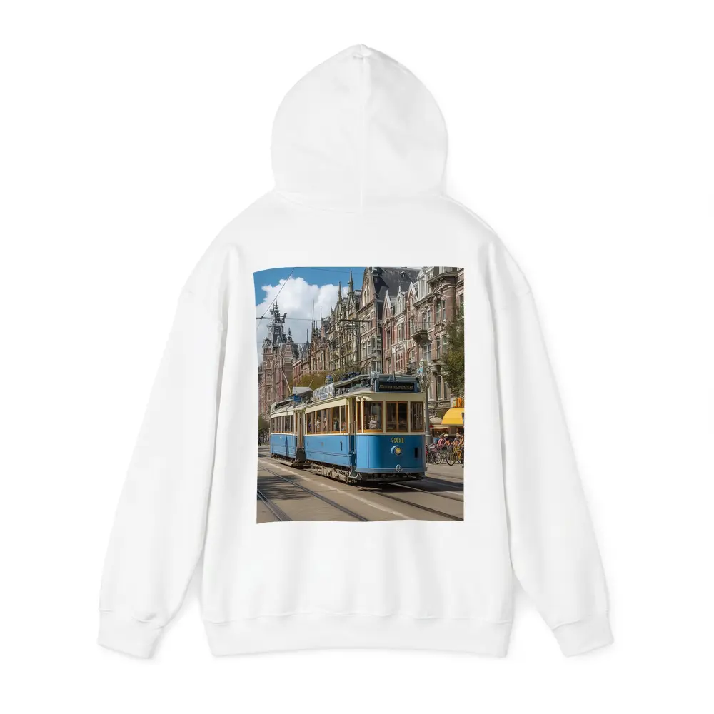 Blue Tram Amsterdam Street Classic Architecture – Hoodies