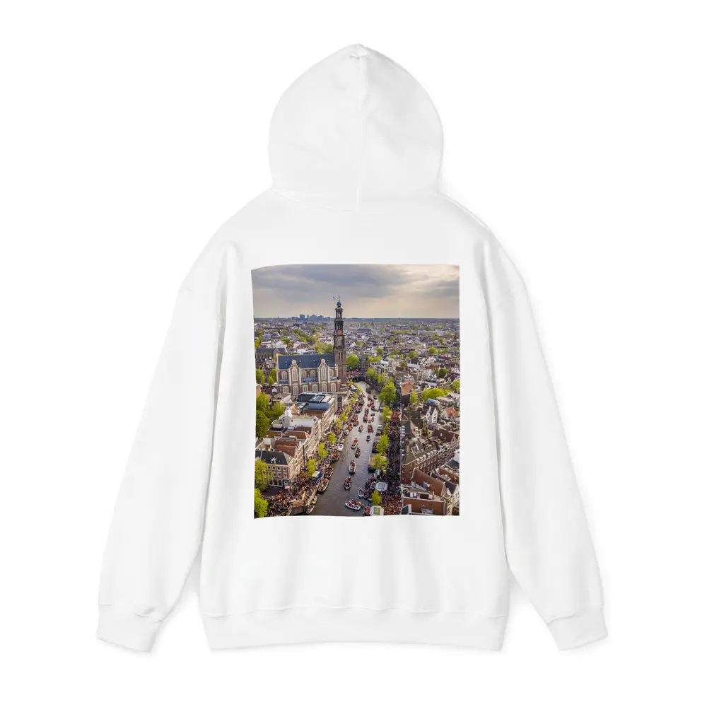 Amsterdam Canal Aerial View Westerkerk City – Hoodies