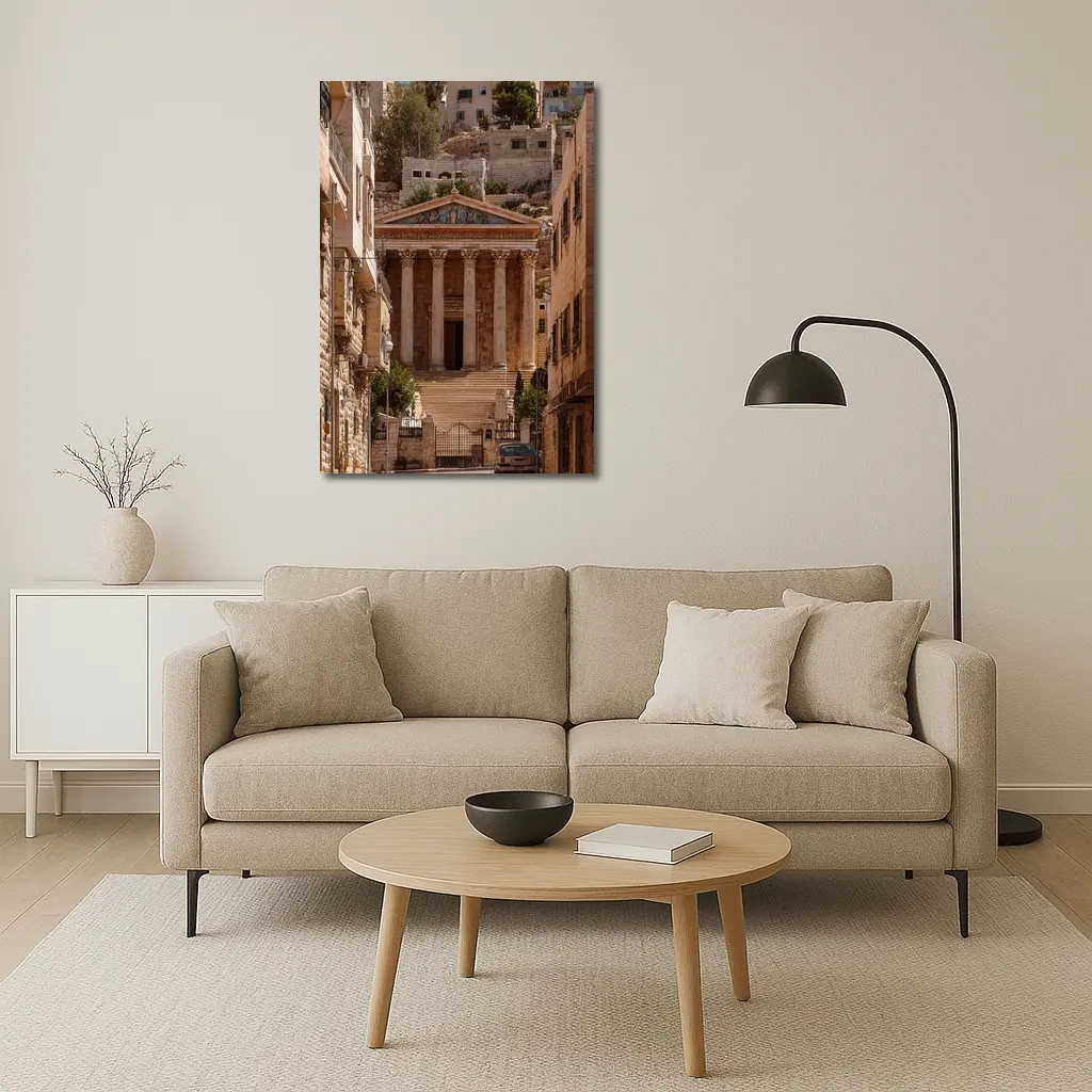 Ancient Roman Temple Amman Jordan Street View – Wall Art