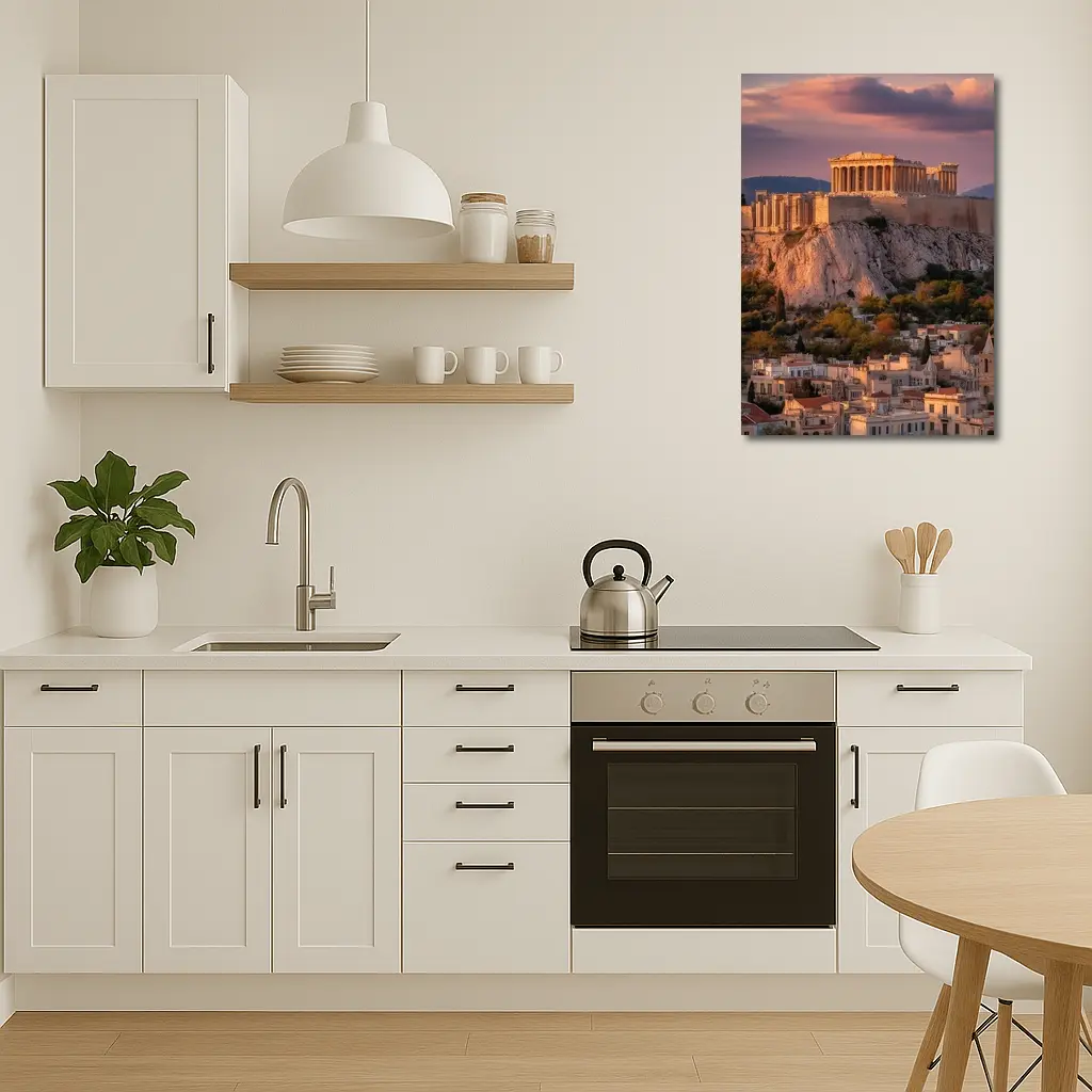 Acropolis Parthenon Athens City Sunset View – Wall Art