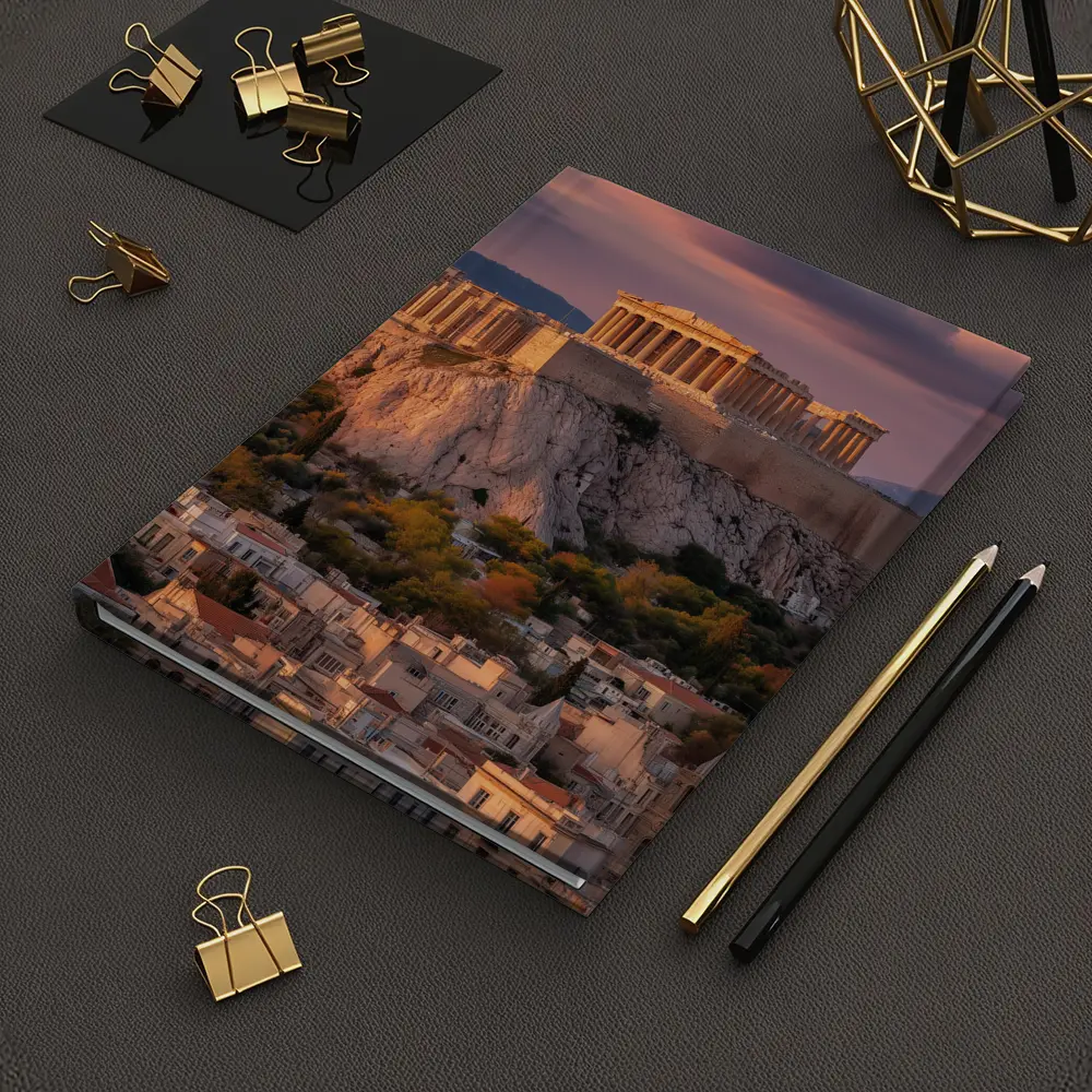 Acropolis Parthenon Athens City Sunset View – Notebooks