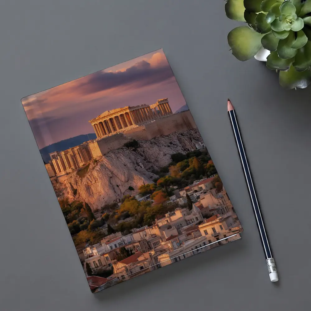Acropolis Parthenon Athens City Sunset View – Notebooks