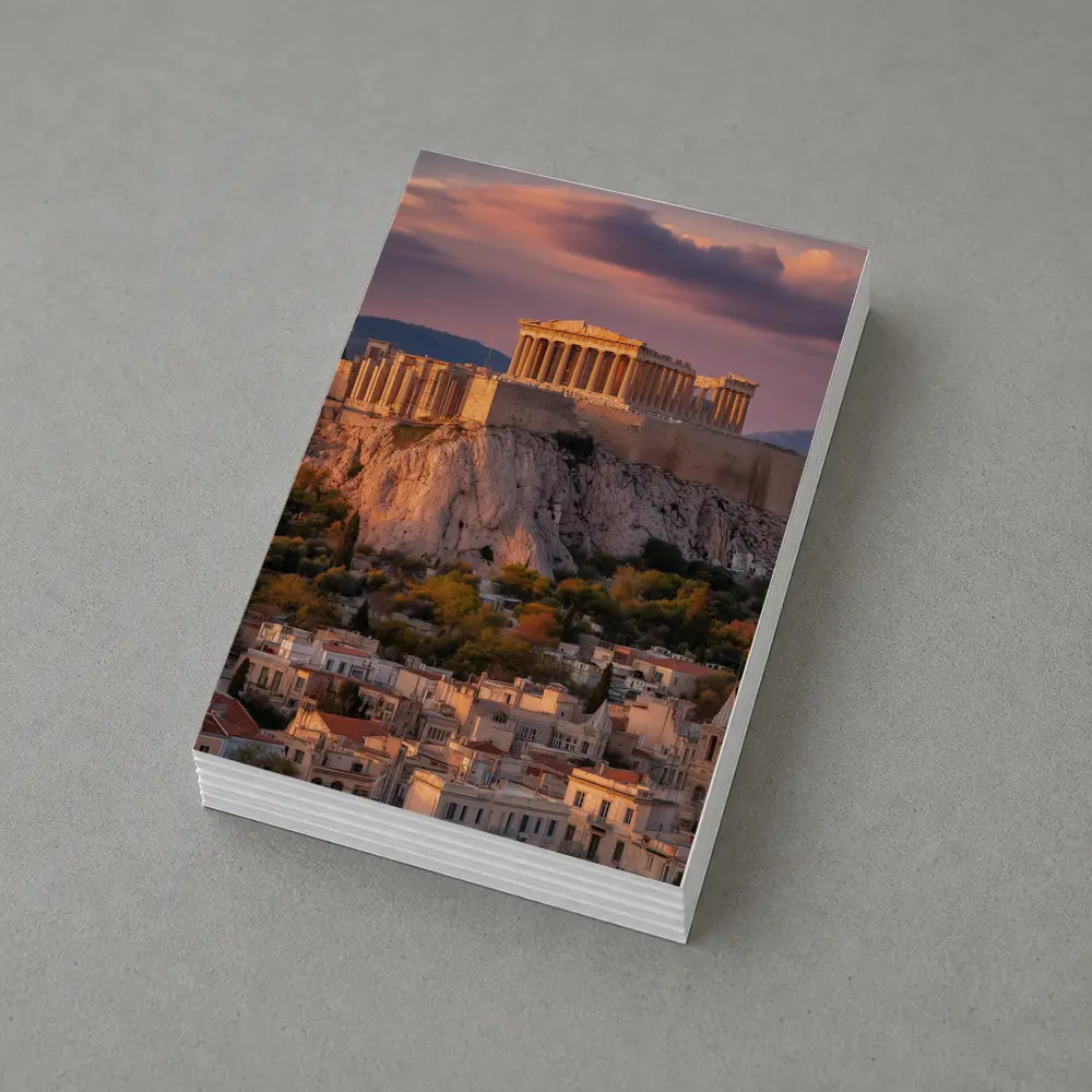 Acropolis Parthenon Athens City Sunset View – Postcards