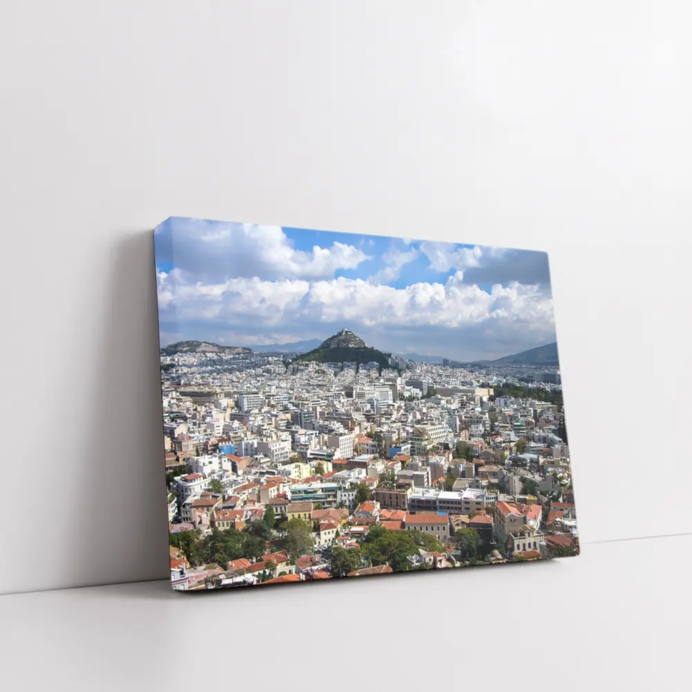 Athens Greece City Skyline Lycabettus Hill View – Wall Art