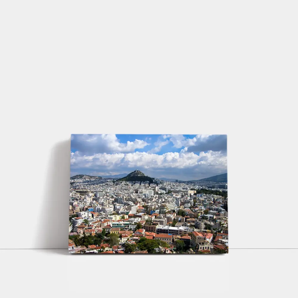 Athens Greece City Skyline Lycabettus Hill View – Wall Art